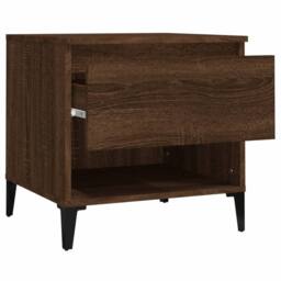 Berkfield Home Side Tables 2 pcs Brown Oak 50x46x50 cm Engineered Wood - Size: 50 x 46 x 50 cm - thumbnail 8