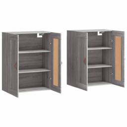 Berkfield Home Wall Mounted Cabinets 2 pcs Grey Sonoma Engineered Wood - thumbnail 4