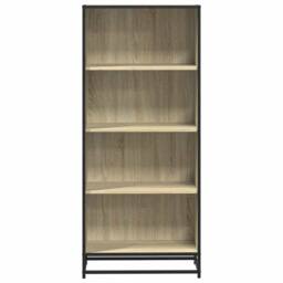 Berkfield Home Bookcase Sonoma Oak 60x35x139 cm Engineered Wood in Brown - Size: 60 x 35 x 139 cm - thumbnail 4