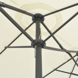 Berkfield Home Outdoor Parasol with Aluminium Pole 460x270 cm Sand in Beige - thumbnail 5