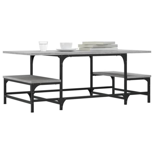 Berkfield Home Decorative Coffee Table Grey Sonoma 100x50.5x40 cm Engineered Wood - image 1