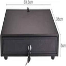 EONLION Cash Register Drawer with 4 Bill 5 Coin Tray, Key Lockable in Black - thumbnail 2