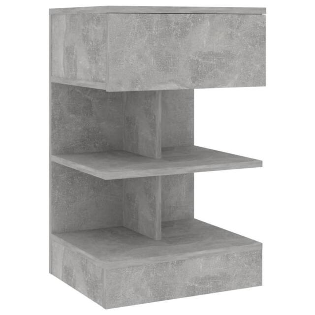 Berkfield Home Bedside Cabinet Concrete Grey 40x35x65 cm Engineered Wood - Size: 40 x 35 x 65 cm - image 1