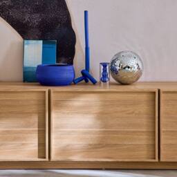 sweeek TV stand 3 doors 180cm wood decor in Beige - thumbnail 9