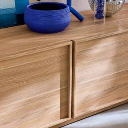 sweeek TV stand 3 doors 180cm wood decor in Beige - thumbnail 8
