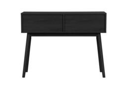 Birlea Croxley Console Table Black Rattan Hall Dressing Table - thumbnail 7