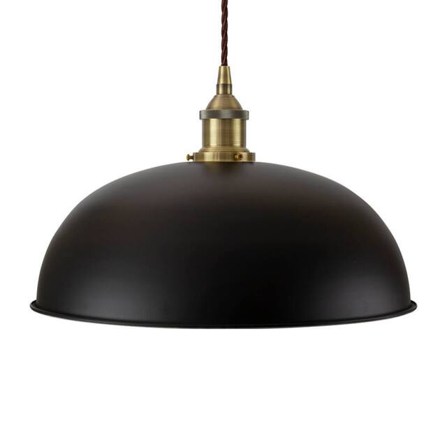 SE Home Matt Black Worcester Pendant Light - Antique Brass - Brown Twisted - image 1
