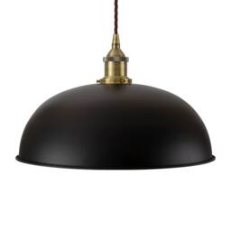 SE Home Matt Black Worcester Pendant Light - Antique Brass - Brown Twisted - thumbnail 1