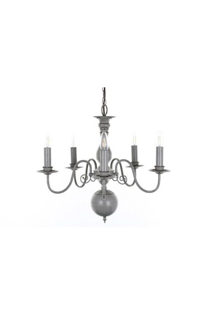 Netlighting Bologna Flemish Grey 5 Arm Chandelier