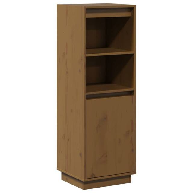 Berkfield Home Highboard Honey Brown 37x34x110 cm Solid Wood Pine - Size: 37 x 34 x 110 cm - image 1