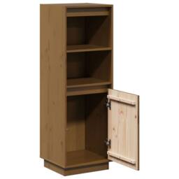 Berkfield Home Highboard Honey Brown 37x34x110 cm Solid Wood Pine - Size: 37 x 34 x 110 cm - thumbnail 5