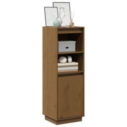 Berkfield Home Highboard Honey Brown 37x34x110 cm Solid Wood Pine - Size: 37 x 34 x 110 cm - thumbnail 3