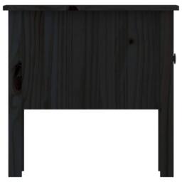 Berkfield Home Side Table Black 50x50x49 cm Solid Wood Pine - Size: 50 x 50 x 49 cm - thumbnail 8