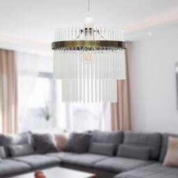 First Choice Lighting Set of 2 Georgia - Antique Brass with Glass Easy Fit Pendant Shades in Clear - thumbnail 4