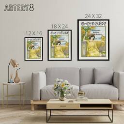 "Artery8 Louis Rhead The Century Midsummer Holiday Cover Framed Canvas Art in Yellow - Size: W12"" x H16""" - thumbnail 4