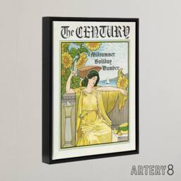 "Artery8 Louis Rhead The Century Midsummer Holiday Cover Framed Canvas Art in Yellow - Size: W12"" x H16""" - thumbnail 2