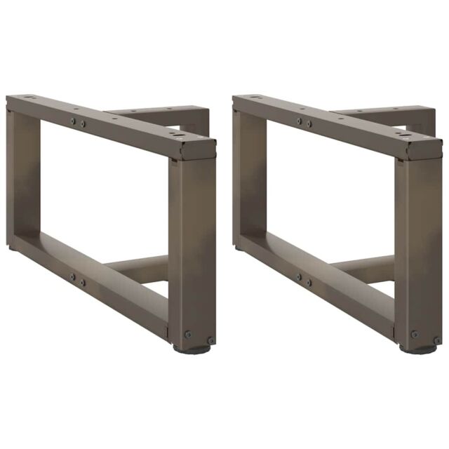 Berkfield Home Coffee Table Legs T-Shaped¬†2 pcs Natural Steel 70x25x(30-31) cm Steel in Black - image 1