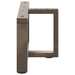Berkfield Home Coffee Table Legs T-Shaped¬†2 pcs Natural Steel 70x25x(30-31) cm Steel in Black - thumbnail 5
