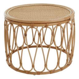 Orsina Natural Rattan Table, Decorative Frame Garden Furniture, Elegant Open Weave Garden Table - thumbnail 2