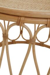 Orsina Natural Rattan Table, Decorative Frame Garden Furniture, Elegant Open Weave Garden Table - thumbnail 4