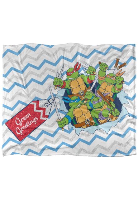 Teenage Mutant Ninja Turtles TMNT Package Burst Silky Touch Super Soft Throw Blanket 152 X 127 cm in White - image 1