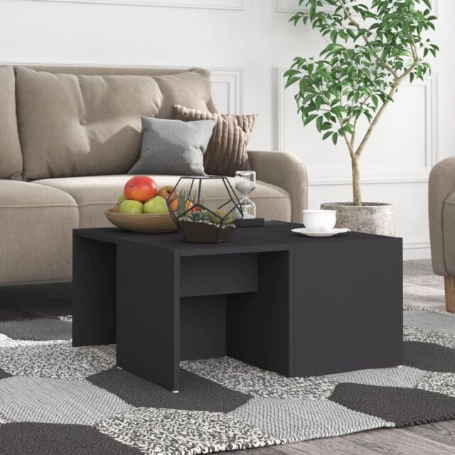 Berkfield Home Coffee Tables 4 pcs Grey 33x33x33 cm Engineered Wood - Size: 33 x 33 x 33 cm - image 1