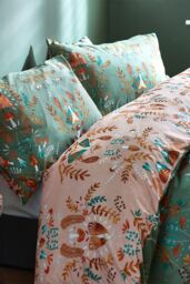 Furn Luna Wood Enchanting Floral Duvet Cover Set in Green - Size: Double - thumbnail 4