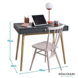 Nöa and Nani Frank Desk in Dark Grey and Natural Pine - thumbnail 5