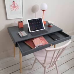 Nöa and Nani Frank Desk in Dark Grey and Natural Pine - thumbnail 2