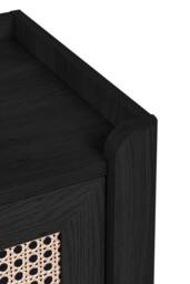 Julian Bowen Sydney Rattan Print 3 Drawer Chest in Black - thumbnail 8