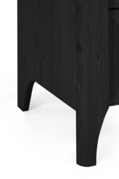 Julian Bowen Sydney Rattan Print 3 Drawer Chest in Black - thumbnail 6