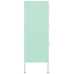 Berkfield Home Drawer Cabinet Mint 80x35x101.5 cm Steel - thumbnail 4