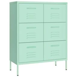Berkfield Home Drawer Cabinet Mint 80x35x101.5 cm Steel - thumbnail 1