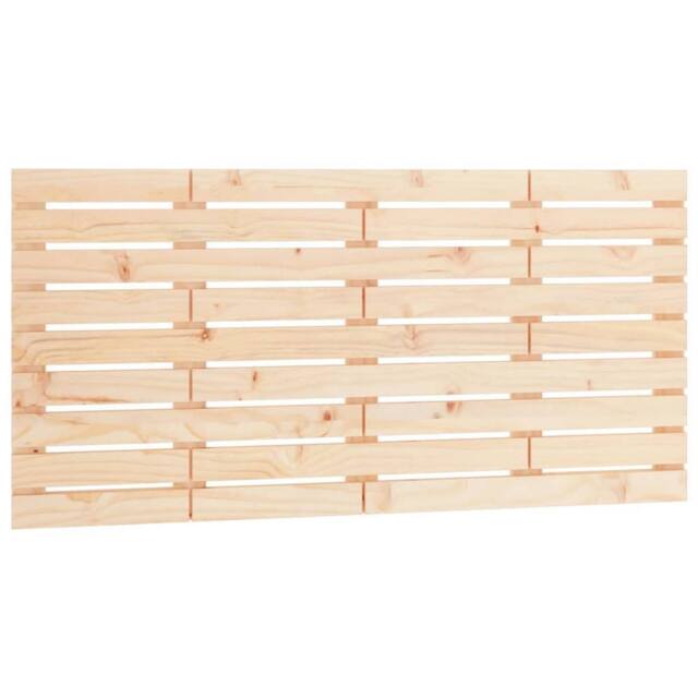 Berkfield Home Wall Headboard 126x3x63 cm Solid Wood Pine in Natural - Size: 126 x 3 x 63 cm - image 1