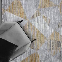 The Rug Shop UK Grey Modern Easy to clean Machine Made Chequered Area Rug - Size: 200 cm x 290 cm - thumbnail 2
