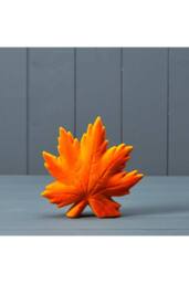 KDMD Orange flocked ceramic maple leaf - thumbnail 1