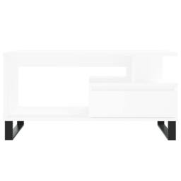 Berkfield Home Coffee Table White 90x49x45 cm Engineered Wood - Size: 90 x 49 x 45 cm - thumbnail 5