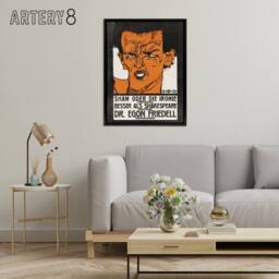 "Artery8 Shaw or Irony Conference Poster Framed Canvas Wall Art Print Schiele in Orange - Size: W12"" x H16""" - thumbnail 3