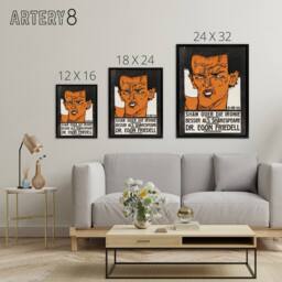 "Artery8 Shaw or Irony Conference Poster Framed Canvas Wall Art Print Schiele in Orange - Size: W12"" x H16""" - thumbnail 4