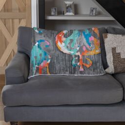 Benjamin Tate Design Trendy Tribal Pattern In Watercolour Style Blanket in Natural - Size: 120 cm x 150 cm - thumbnail 2