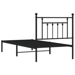 Berkfield Home Metal Bed Frame with Headboard Black 80x200 cm - thumbnail 8