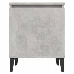 Berkfield Home Sturdy Bed Cabinet with Metal Legs Concrete Grey 40x30x50 cm - Size: 40 x 30 x 50 cm - thumbnail 6