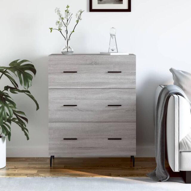 Berkfield Home Sideboard Grey Sonoma 69.5x34x90 cm Engineered Wood - image 1