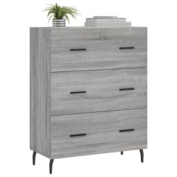 Berkfield Home Sideboard Grey Sonoma 69.5x34x90 cm Engineered Wood - thumbnail 3
