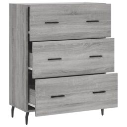 Berkfield Home Sideboard Grey Sonoma 69.5x34x90 cm Engineered Wood - thumbnail 6