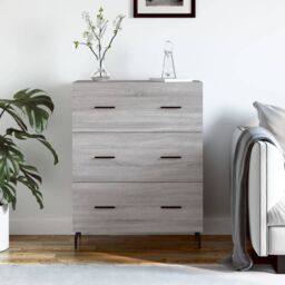 Berkfield Home Sideboard Grey Sonoma 69.5x34x90 cm Engineered Wood - thumbnail 1