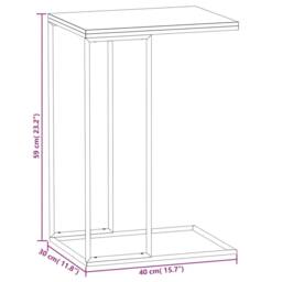 Berkfield Home Side Table Black 40x30x59 cm Engineered Wood - Size: 40 x 30 x 59 cm - thumbnail 6