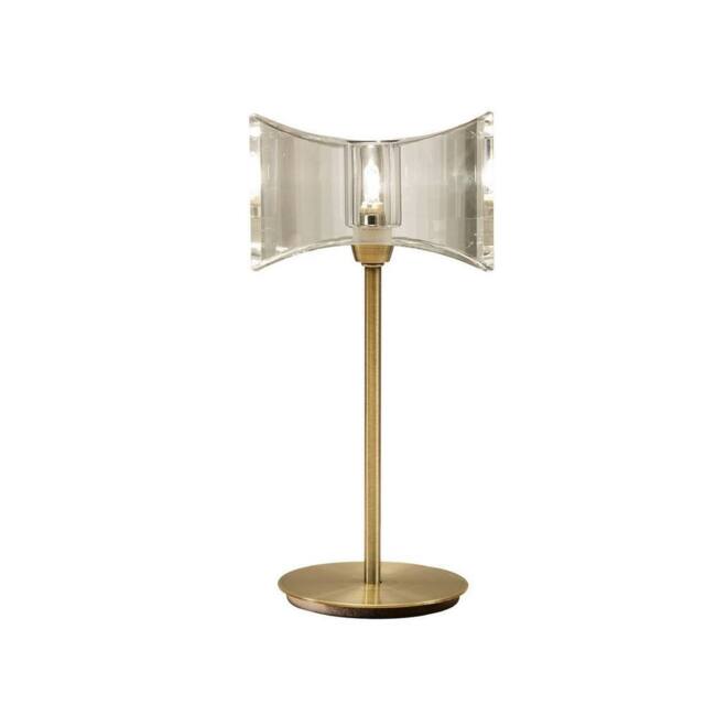 Netlighting Kromo Table Lamp 1 Light G9 Sraight Frame Antique Brass in Bronze - image 1