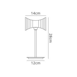 Netlighting Kromo Table Lamp 1 Light G9 Sraight Frame Antique Brass in Bronze - thumbnail 2