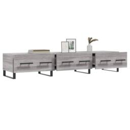 Berkfield Home TV Cabinet Grey Sonoma 150x36x30 cm Engineered Wood - Size: 150 x 36 x 30 cm - thumbnail 4